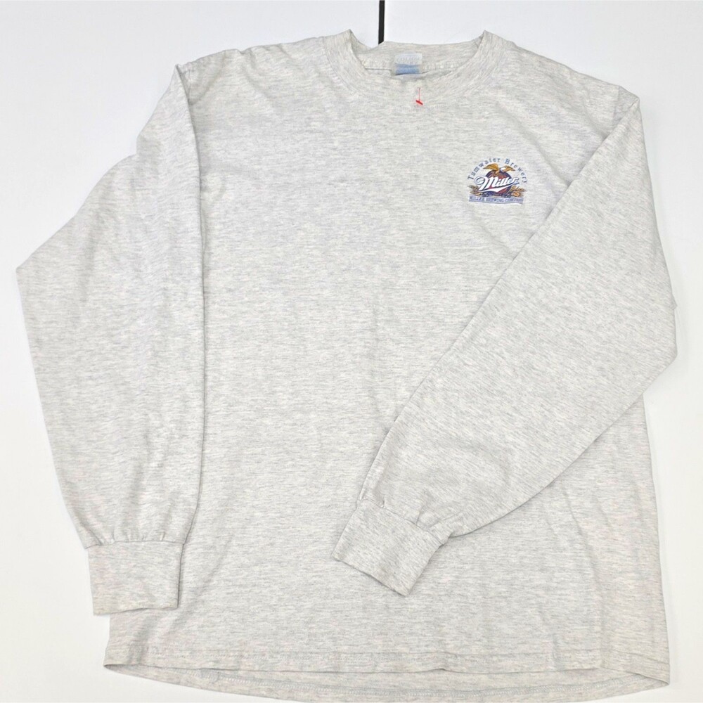 Gildan Ultra Cotton Miller Tumwater Brewery Crewneck Sweatshirt Gray Mens L